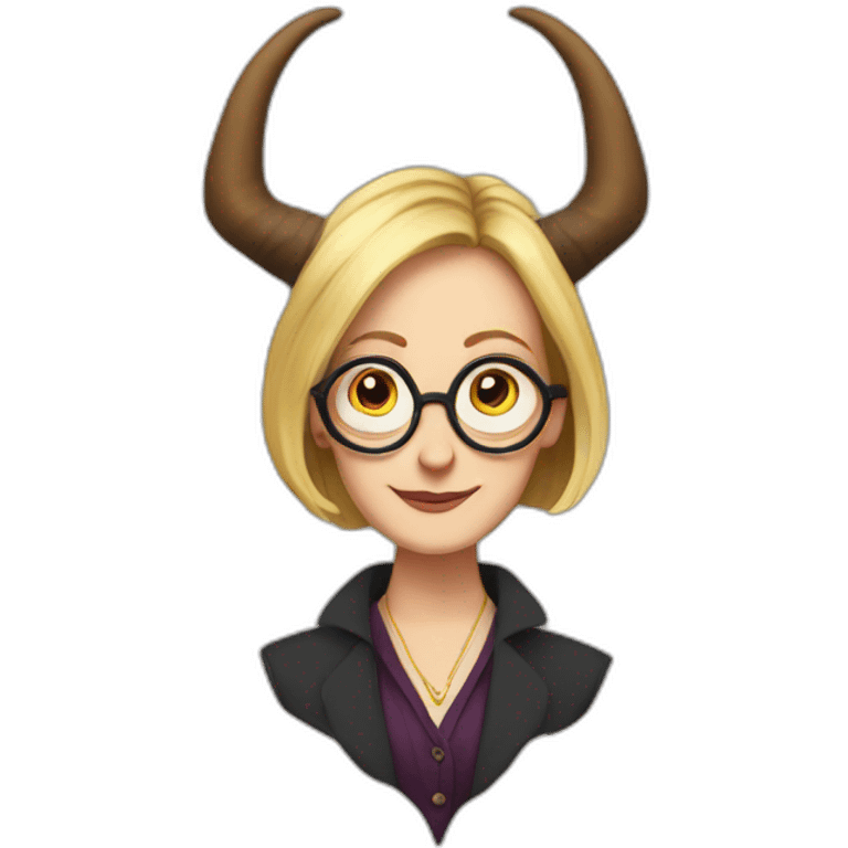 JK Rowling with horns emoji