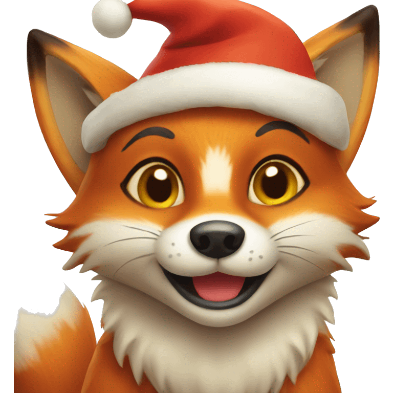 cute fox christmas  emoji