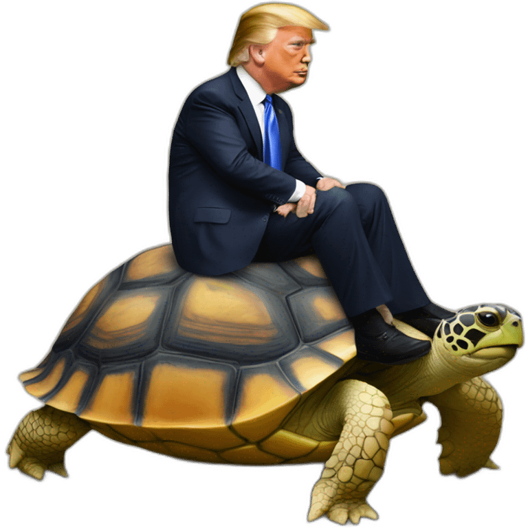 Donald trump sur une tortue  emoji