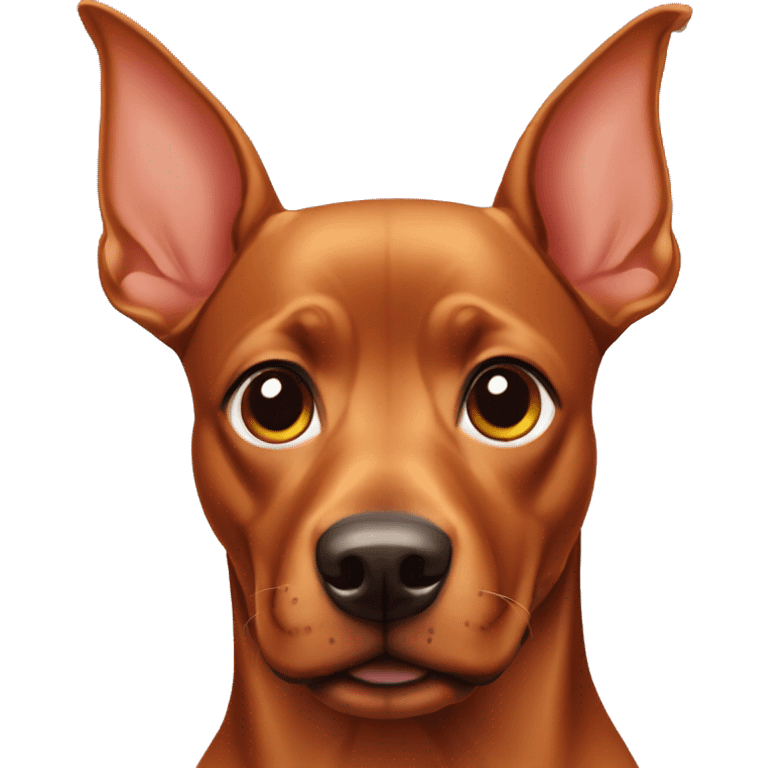 smiley German Pinscher with floppy ears emoji