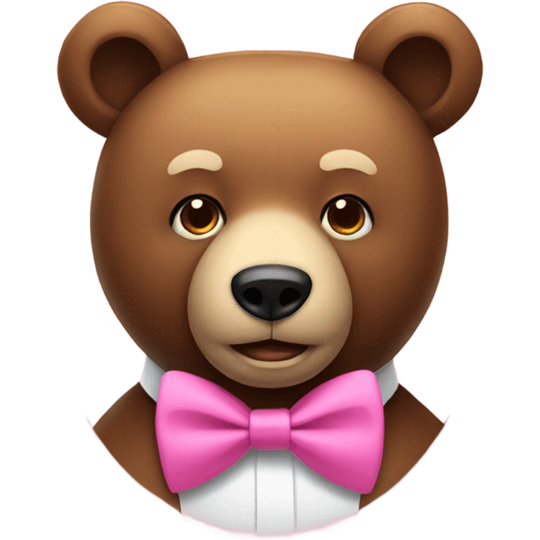 Bear with pink bow tie  emoji