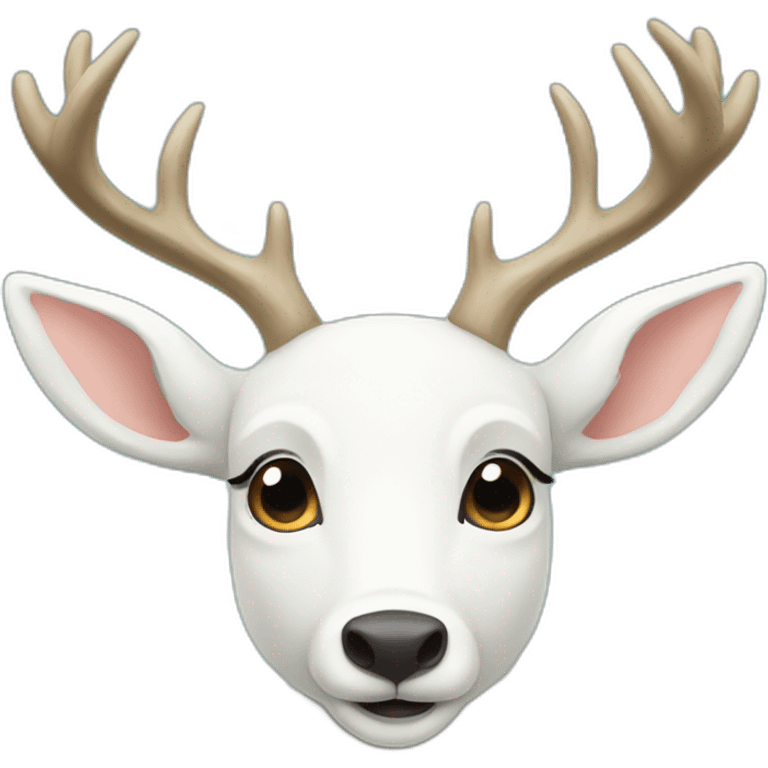 Photogenic white deer emoji