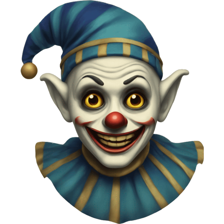 vintage scary jester  emoji