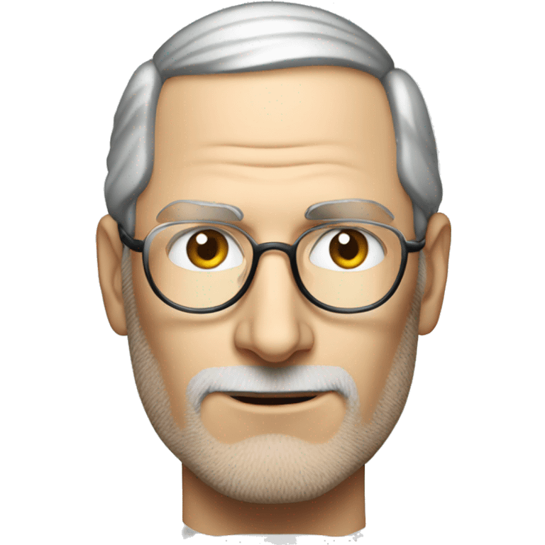 steve jobs with glass emoji