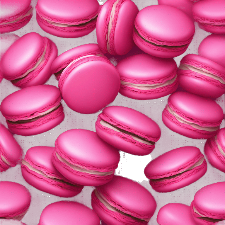 Realistic hot pink macaroon emoji