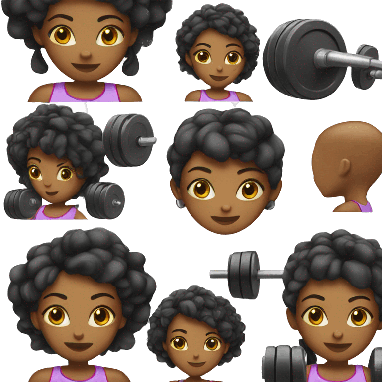 Gym girl black girl  emoji