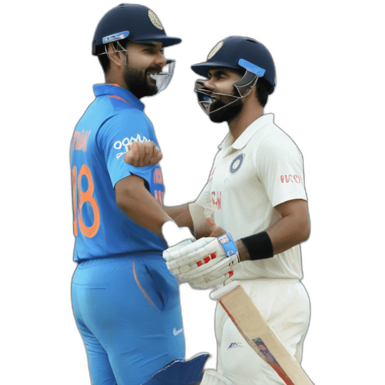 rohit sharma and virat kohli handshake emoji