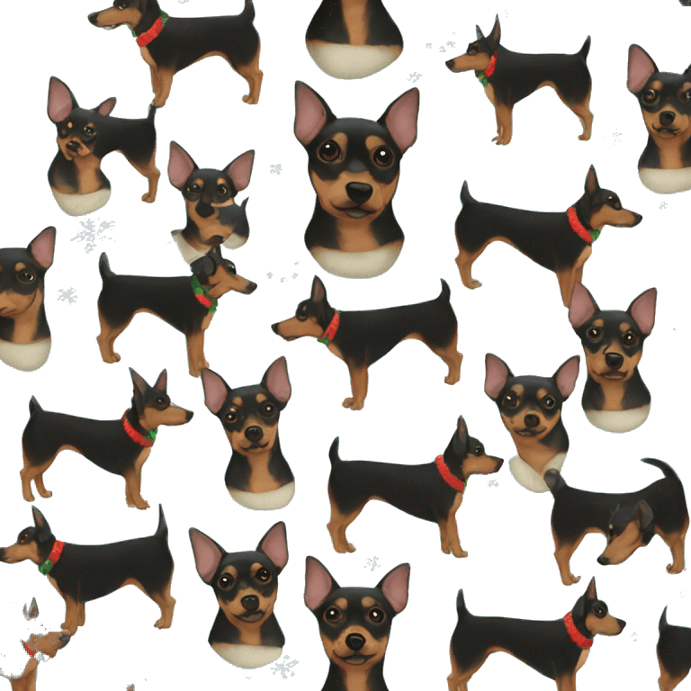 Pinscher christmas Sweater  emoji