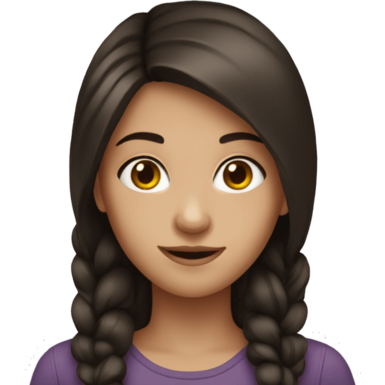 dark brown haired girl emoji