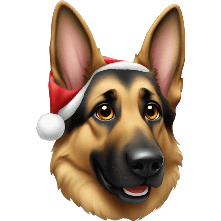 German Shepherd Christmas  emoji