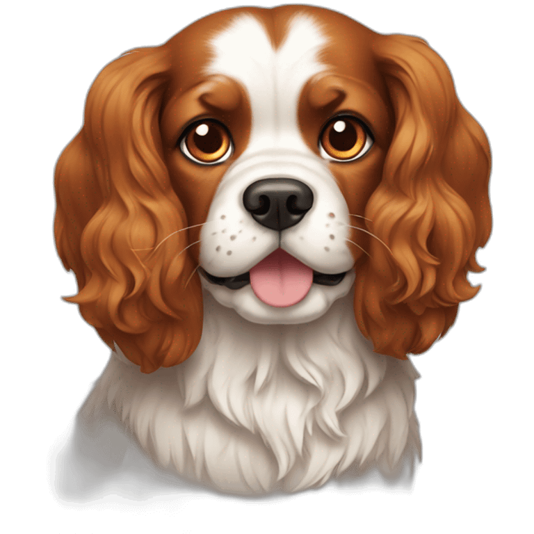 King charles dog with 3 paws emoji