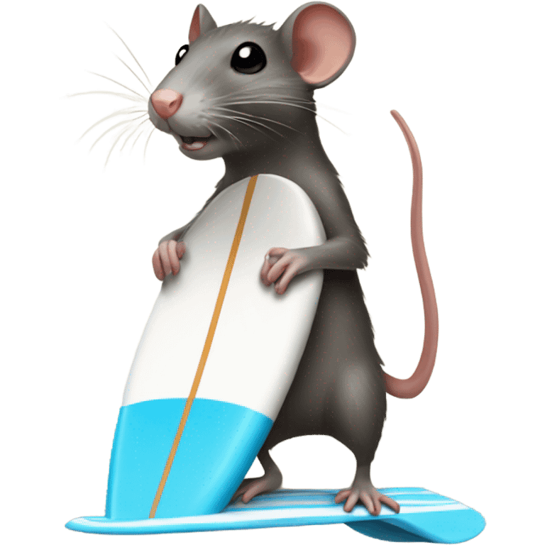 a rat on a surf board emoji