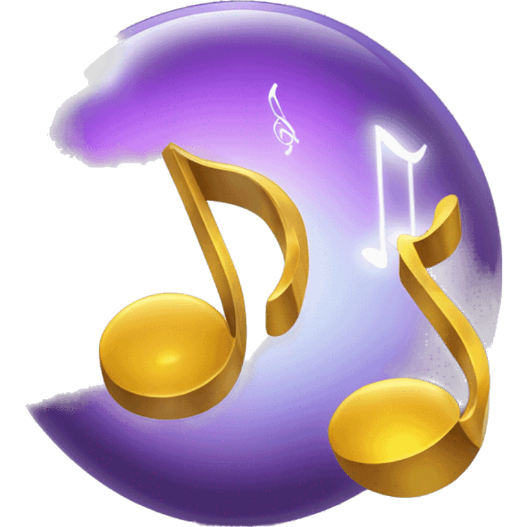 A musical note combined with a crystal ball, symbolizing the mystical aspect of music. emoji