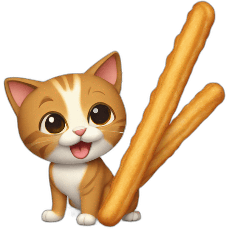 gato con churros emoji