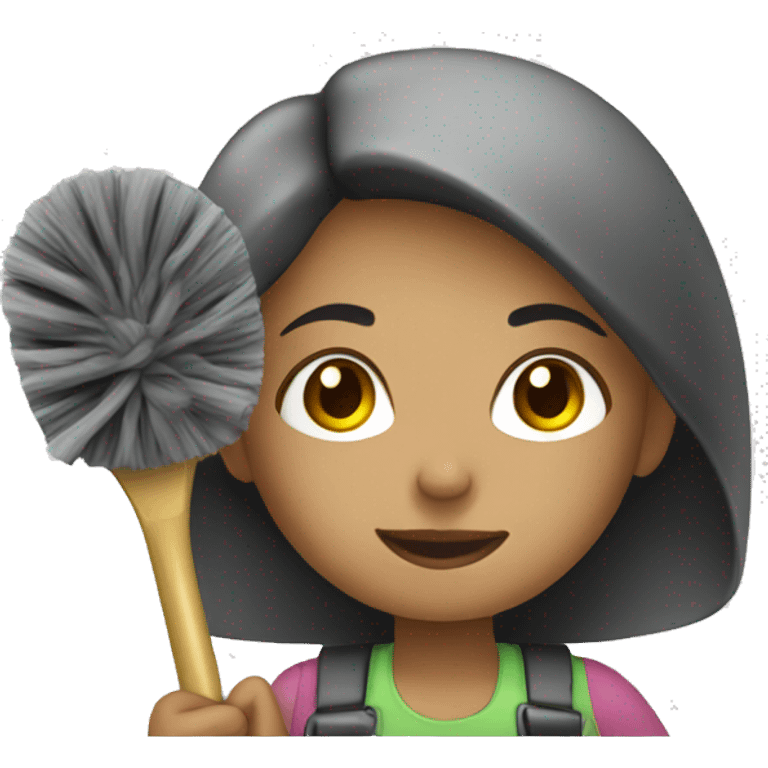 Girl cleaning  emoji