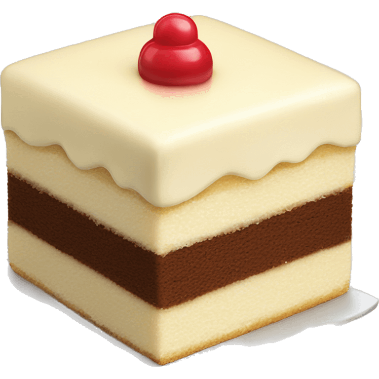 vanilla cake with vanilla topping emoji