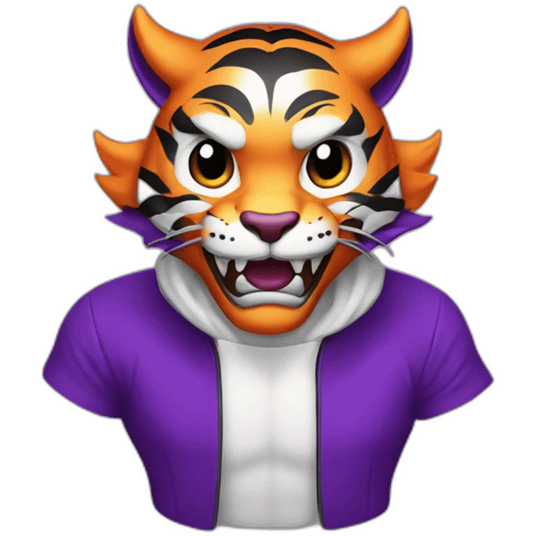 tiger devil purple emoji