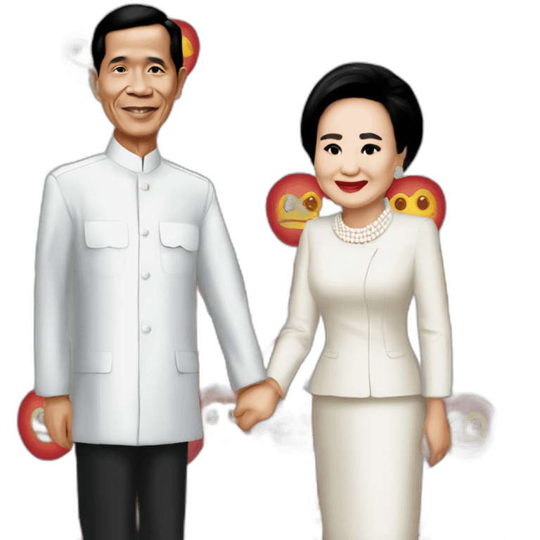 jokowi holding hand with megawati emoji