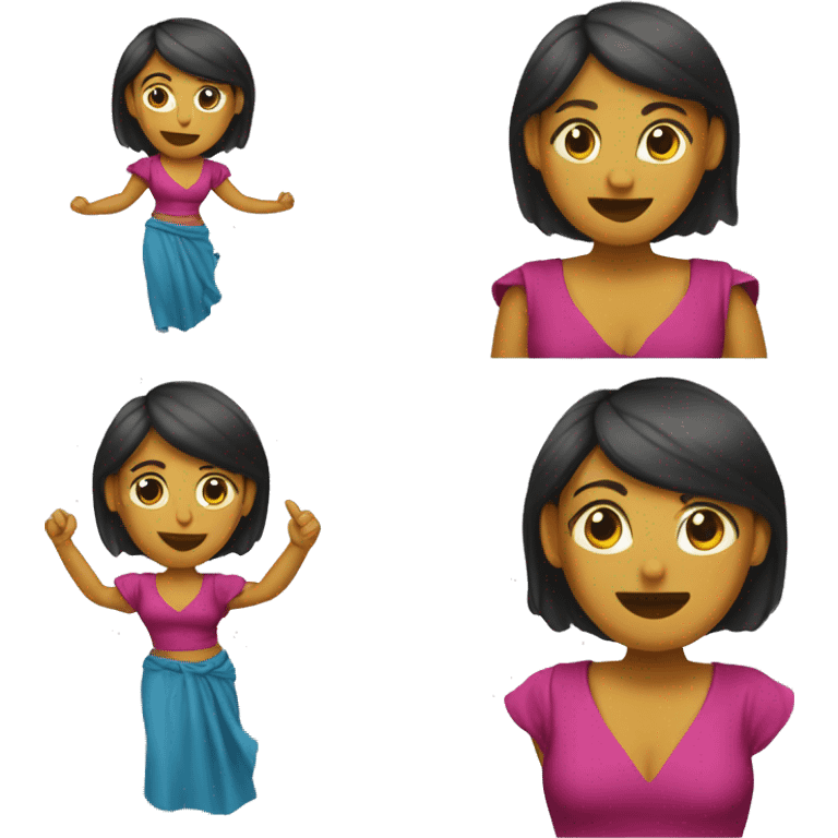 mujer bail and el un gogo dance  emoji