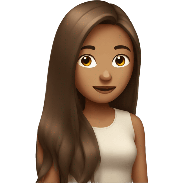 girl with brown long hair emoji