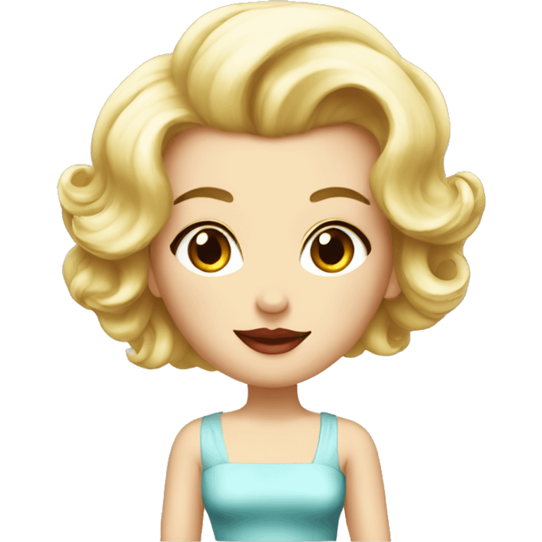 tete femme coiffure style marilyn emoji