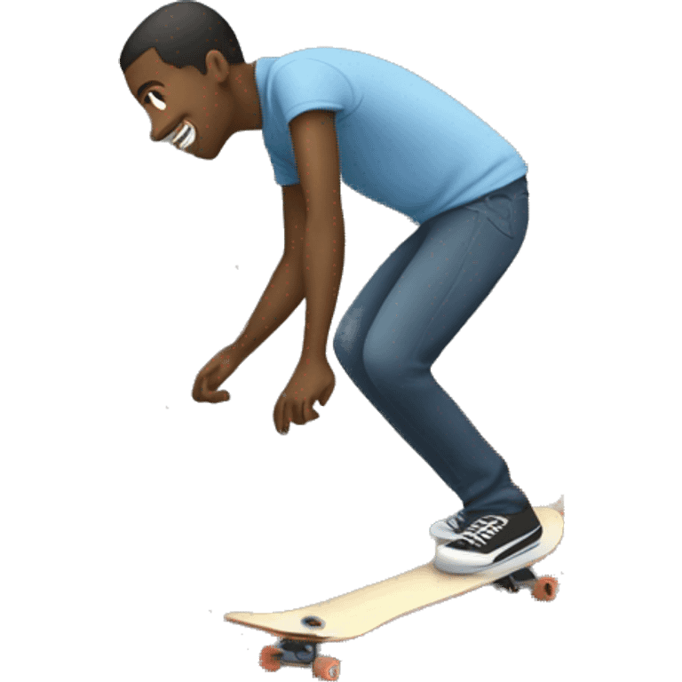 Man on skateboard grinding a curb emoji