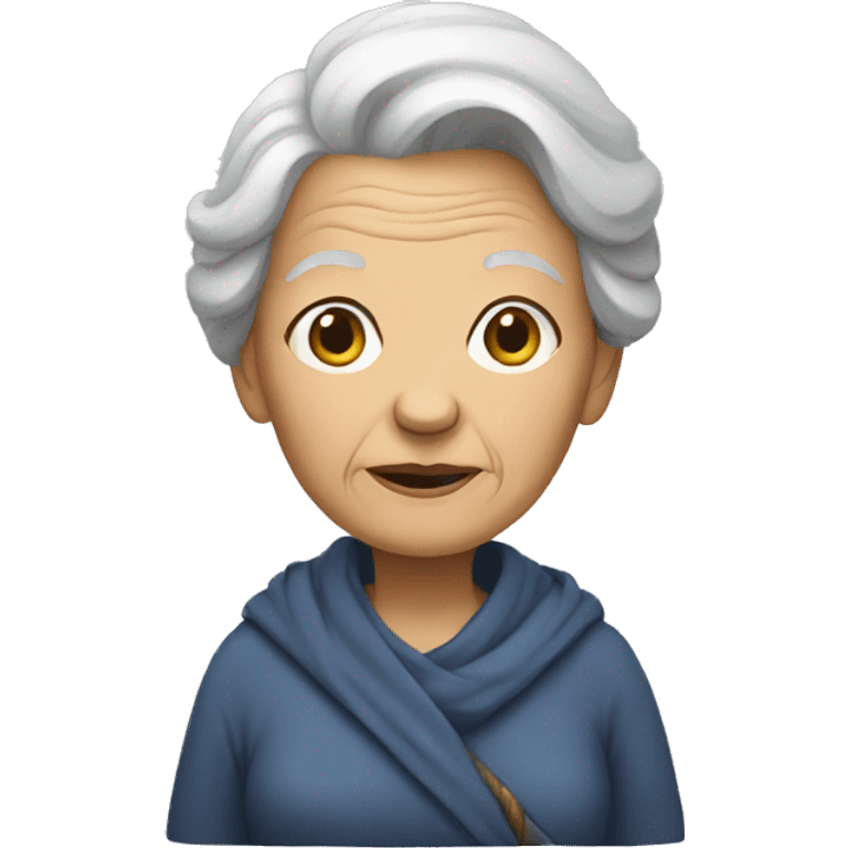 Old woman waiting emoji