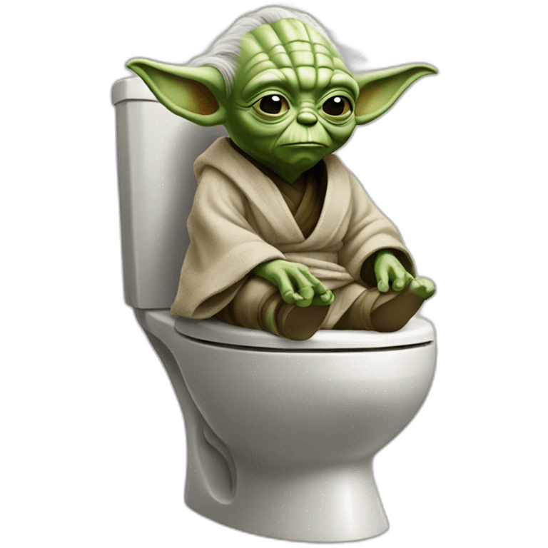 Yoda in toilet emoji