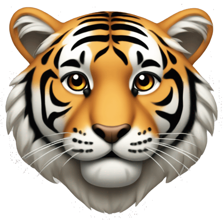 a dull, cute and classy tiger emoji