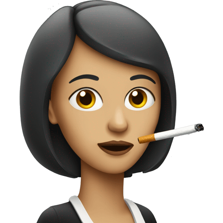 lady smoking a cigarette emoji