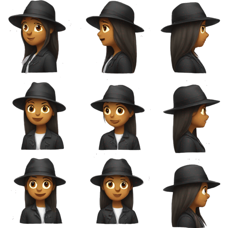 Girl wearing hat emoji