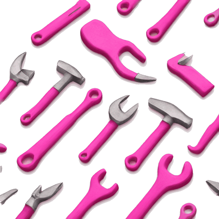 pink tools emoji