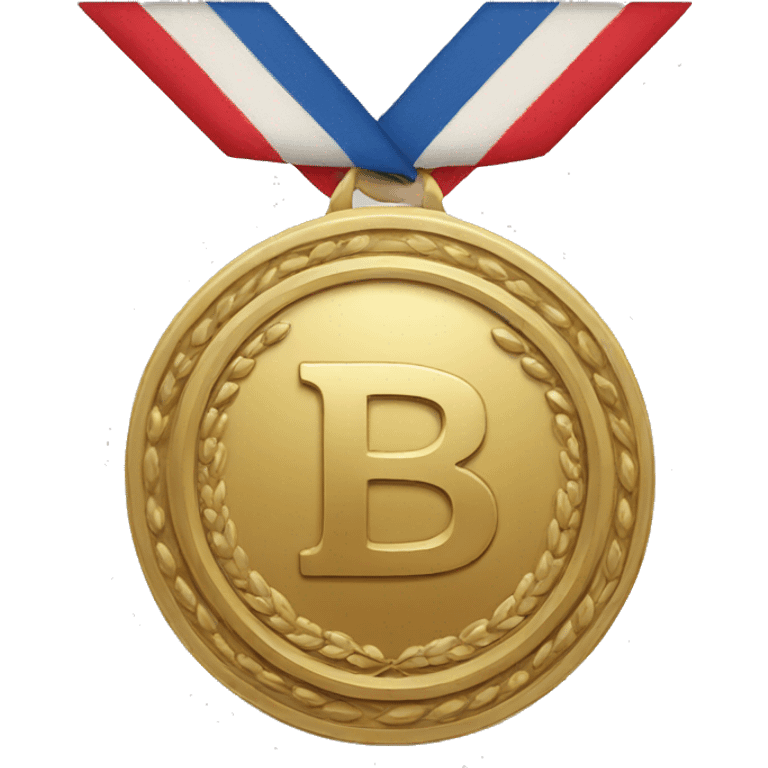 A medal that has the letter B emoji