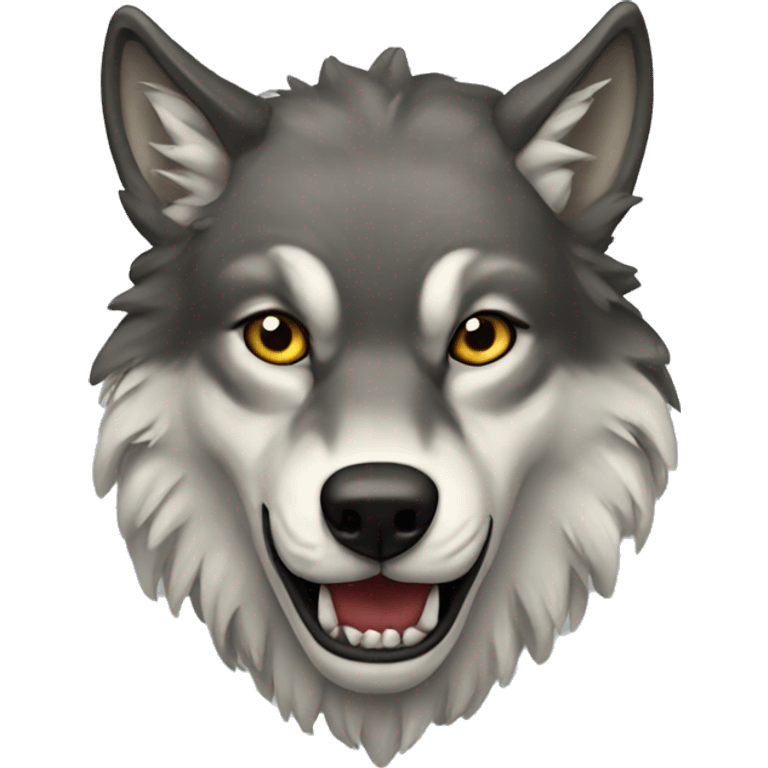 Wolf with snake on head emoji