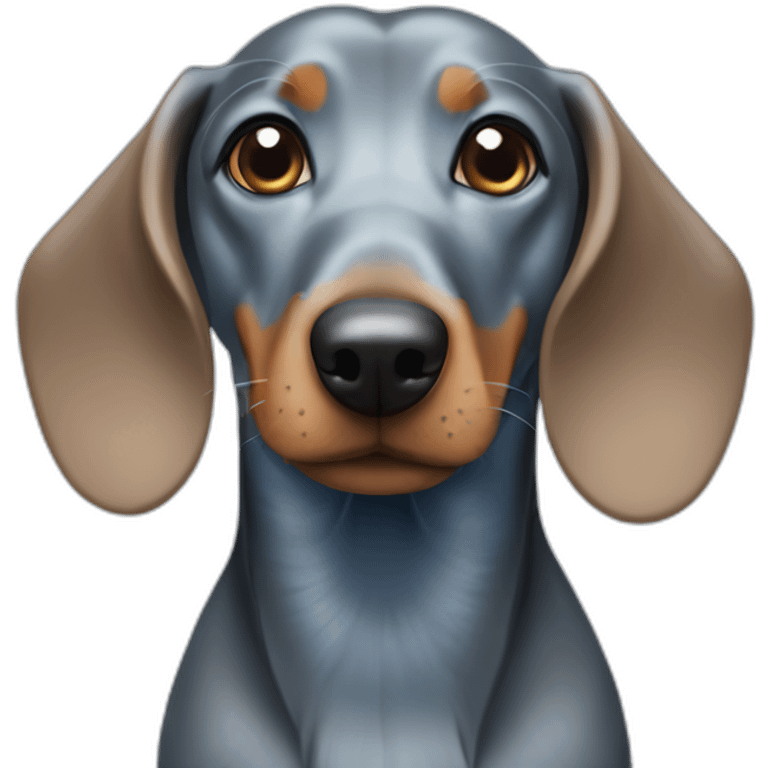 perro blue daschund de 4 patas emoji