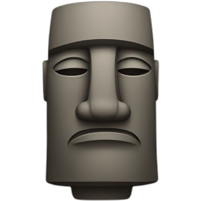 A cat faced moai emoji