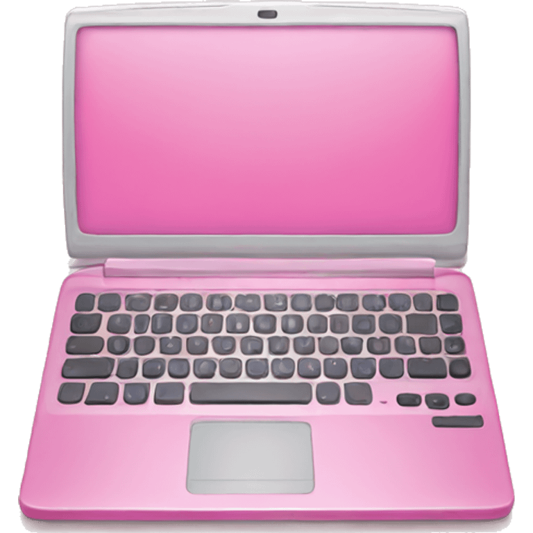 Pink laptop emoji