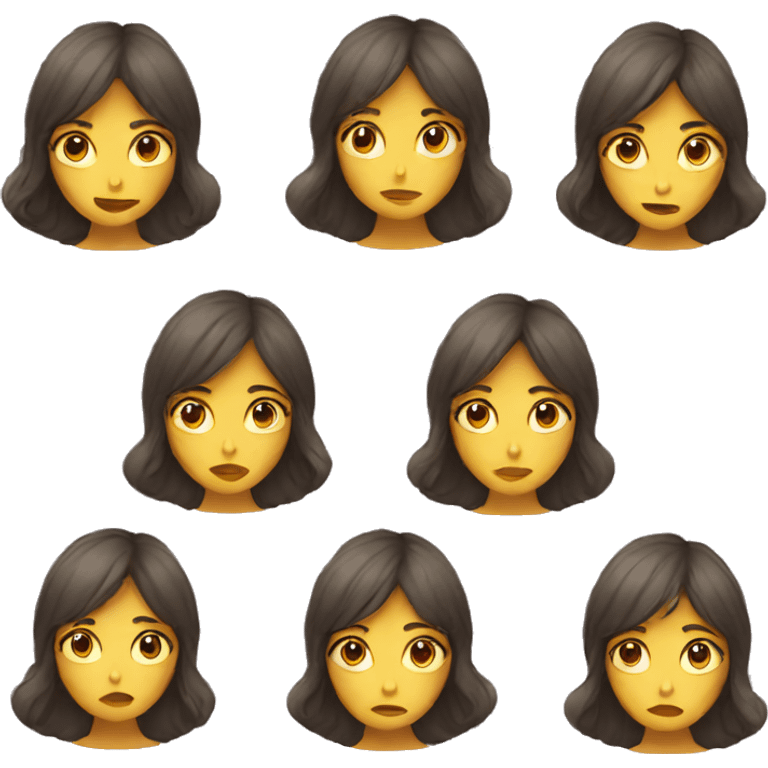 sad women and happy women emoji