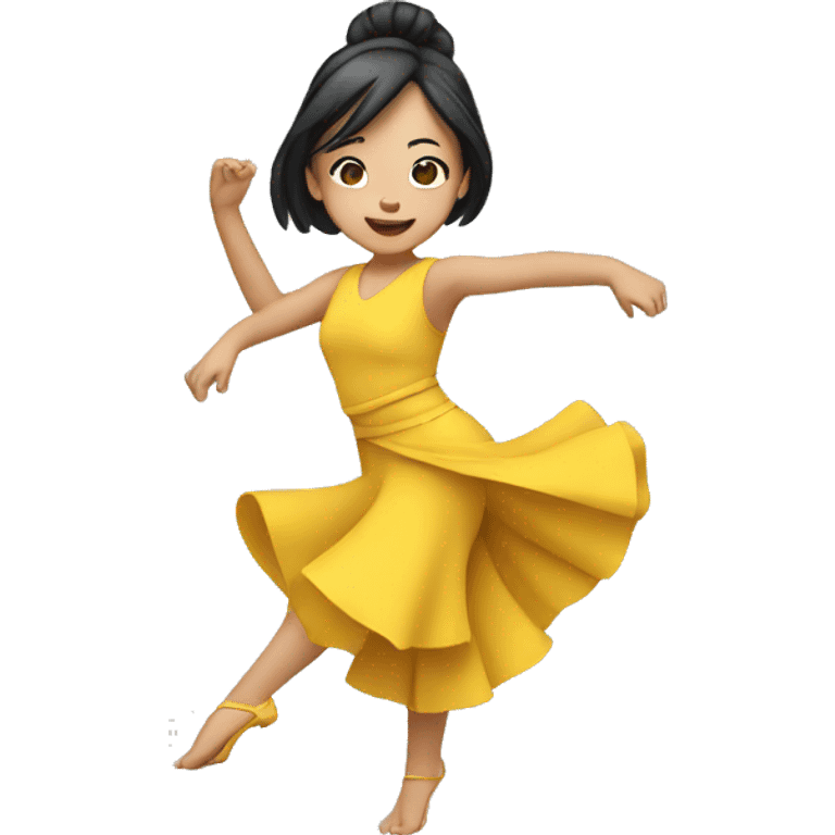 Asian girl dancing  emoji