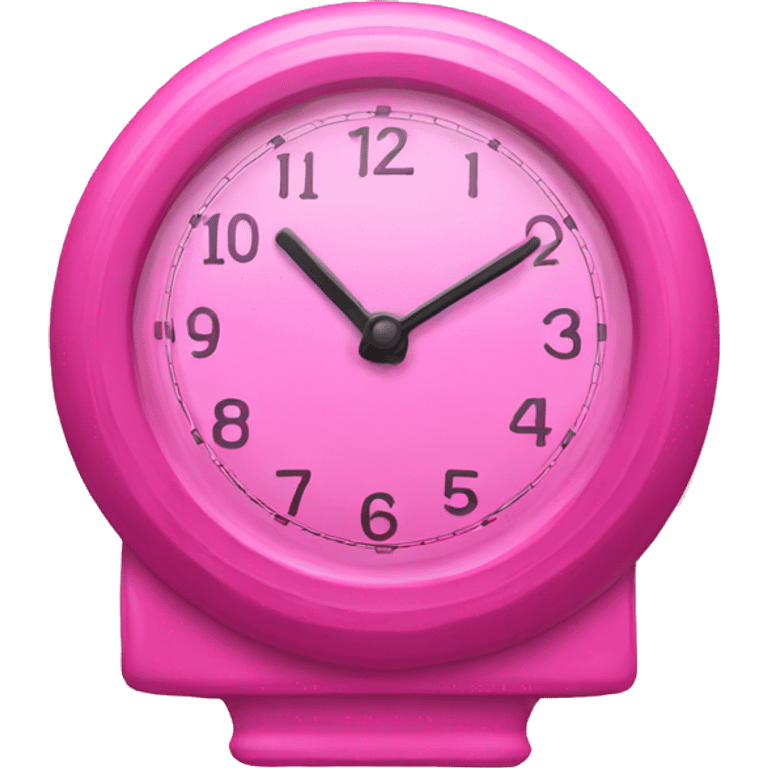 Pink clock emoji