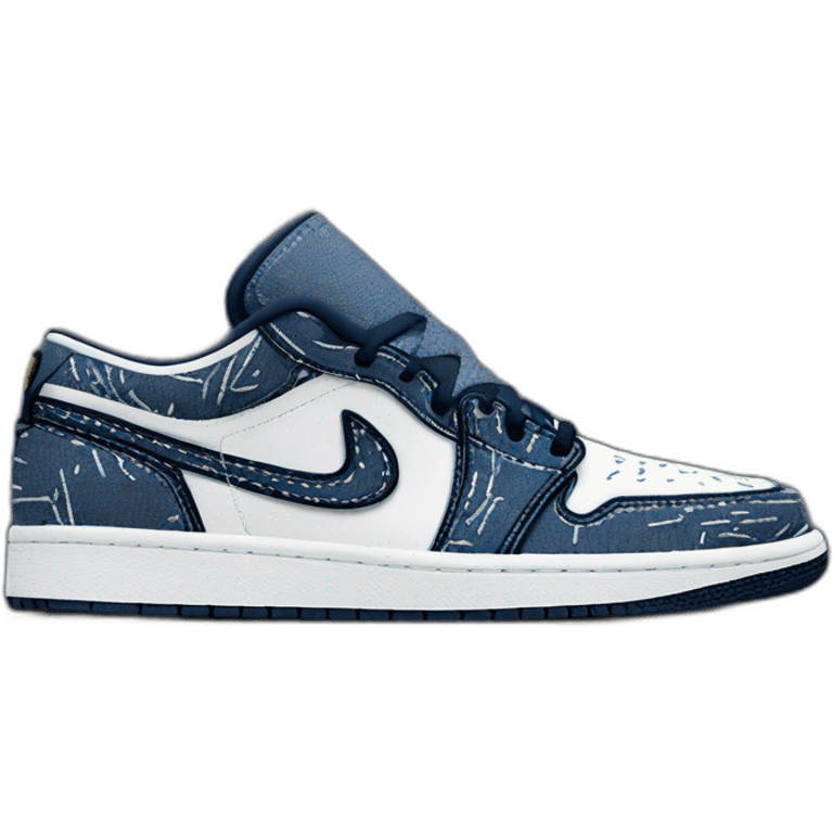 sashiko denim jordan 1 low emoji