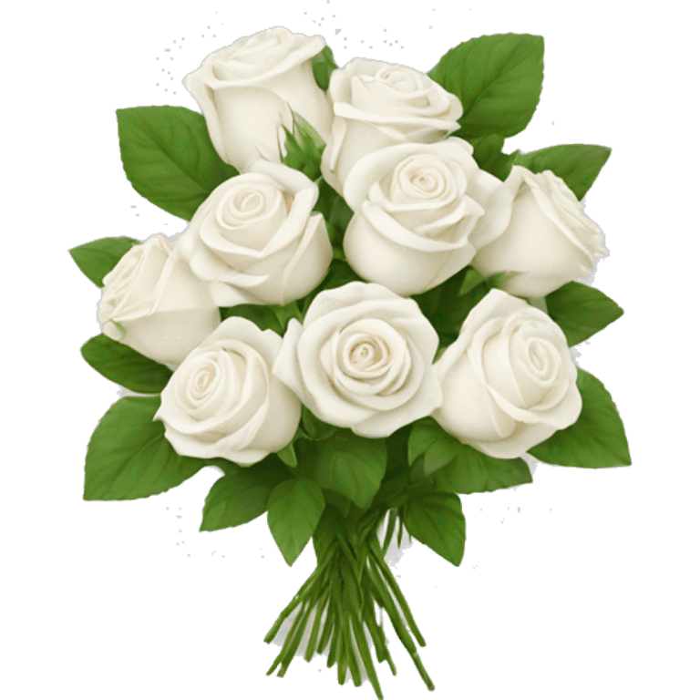 White roses bouquet  emoji