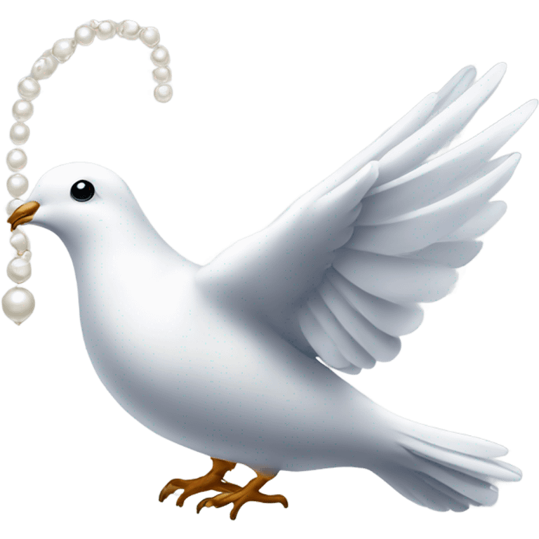 Dove with pearls emoji