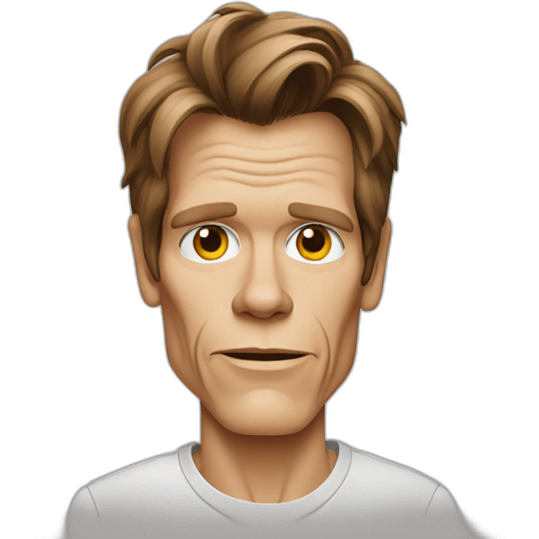 kevin-bacon cartoon wearing shirt emoji