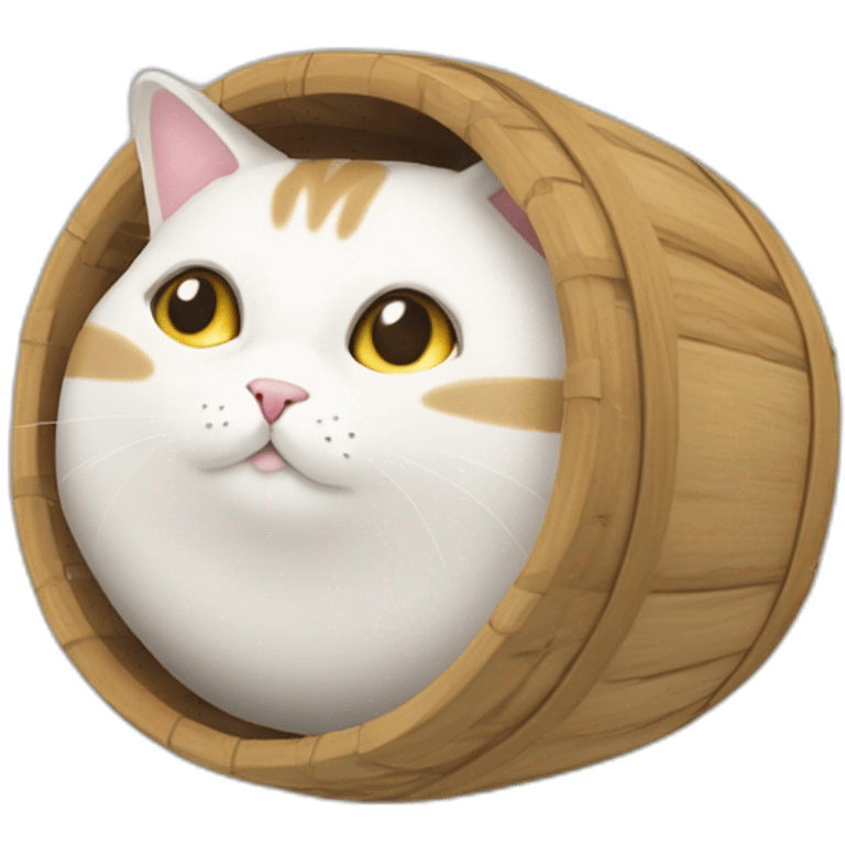 Un chat qui boit du saké emoji