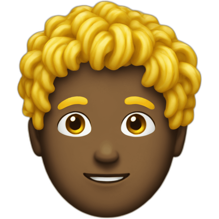 guy With yellow ramen hair emoji