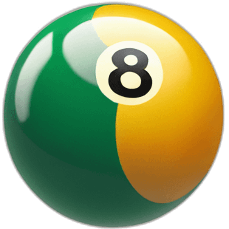 Billiard ball with the number 8 emoji