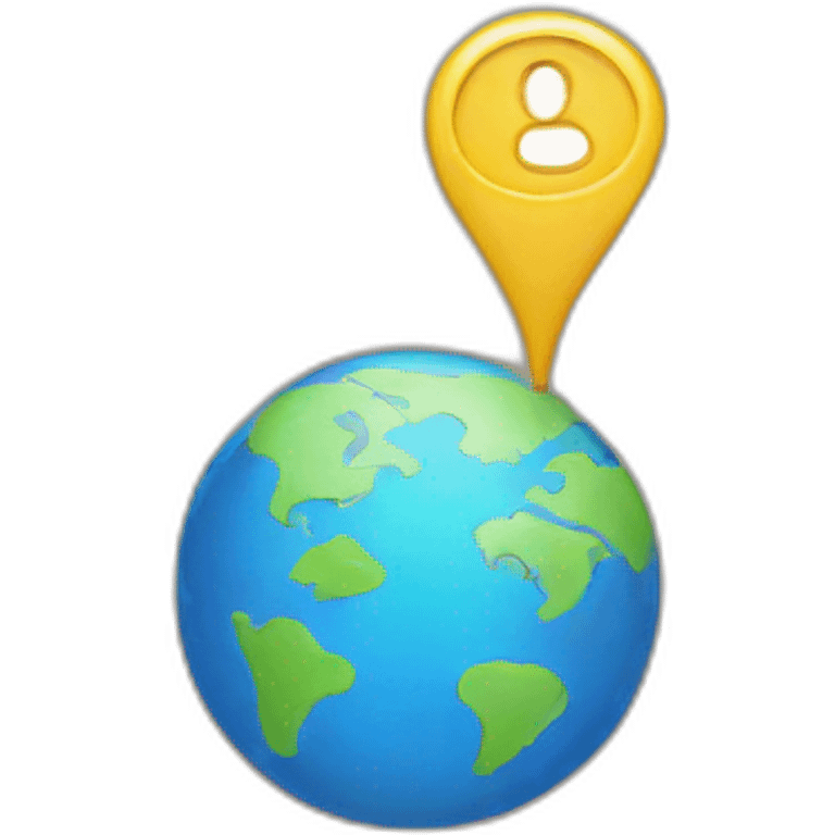 WORLD WITH PIN emoji