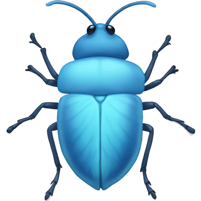 Icy blue bug emoji