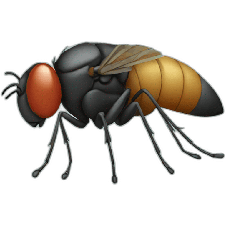 A smoking fly emoji